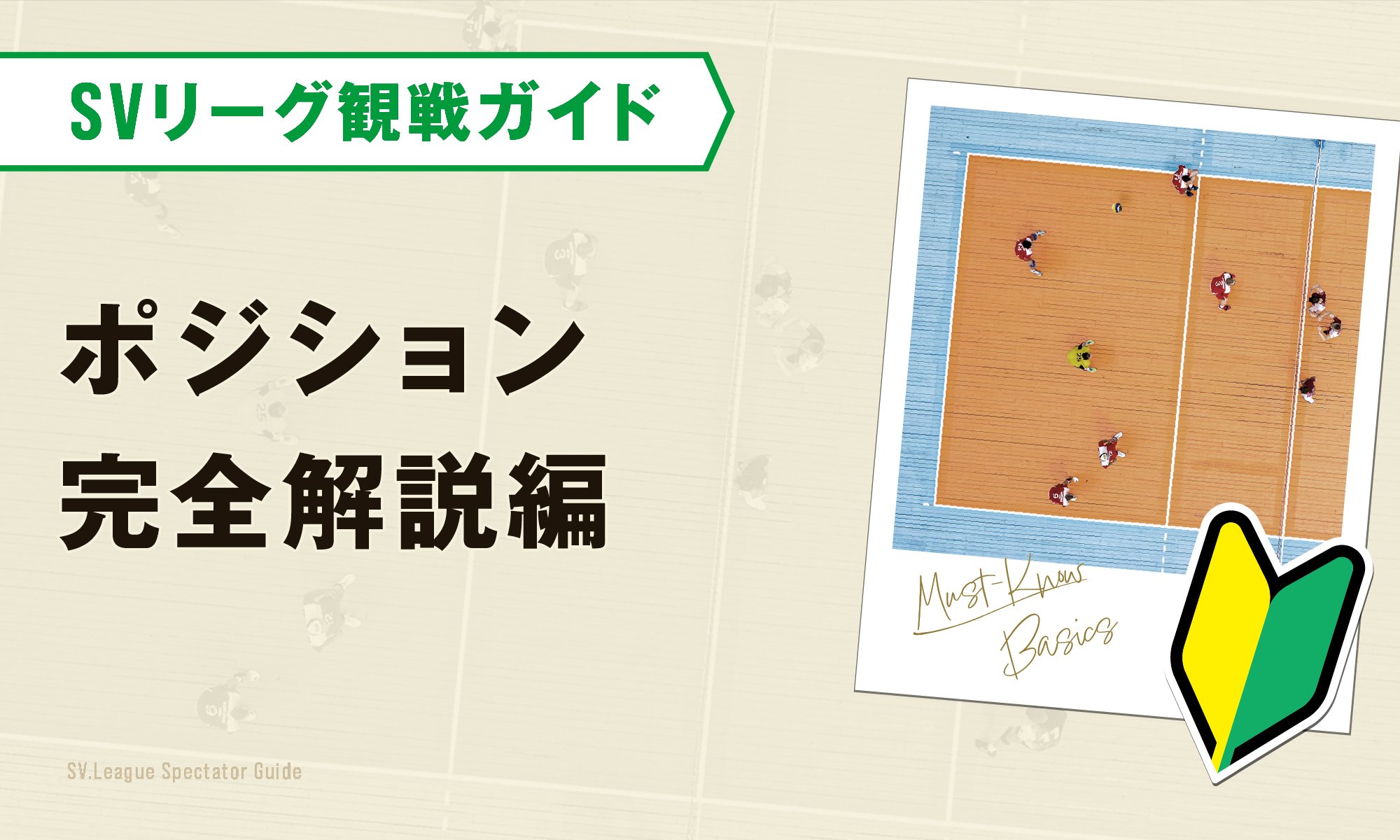 SVリーグ観戦をもっと楽しむ観戦ガイド -ポジション完全解説編-